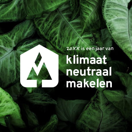 Klimaatneutraal makelen keurmerk op donkere achtergrond